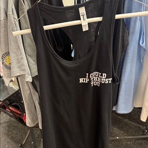 Black Graphic Tank Top